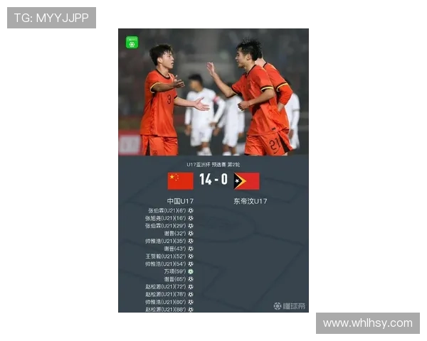 中国队在2026亚足联U17亚洲杯预选赛中以14比0狂胜东帝汶队展现强大实力